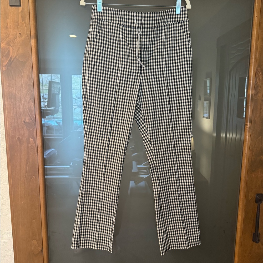 Veronica Beard Black and White Tailored Trousers